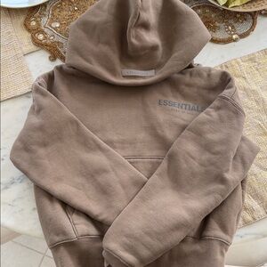 Essentials Brown Taupe Pullover Hoodie